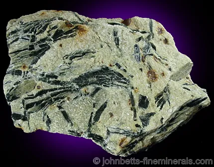Hornblende in Schist Matrix