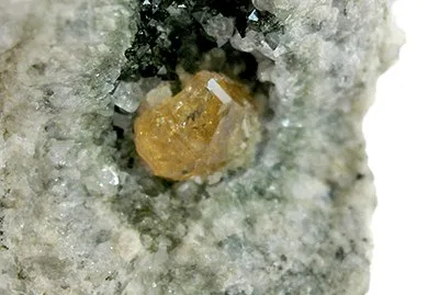 Yellow Humite in Matrix - Zoomed