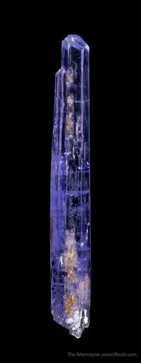 Purplish Blue Elongated Jeremejevite Crystal