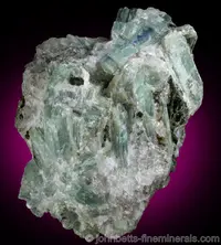 Green Kyanite in Quartz