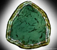 Green Liddicoatite Slice