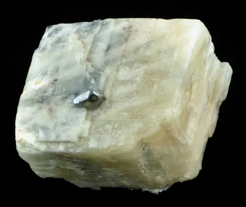 Loellingite in Calcite Crystal