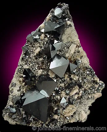 Lustrous Magnetite Octahedrons