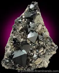 Lustrous Magnetite Octahedrons