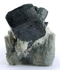 Manganocolumbite on Matrix