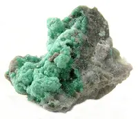 Metavariscite Crystals on Matrix