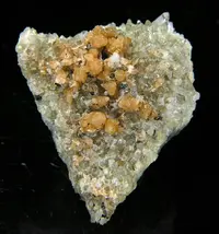 Orange Pink Monazite on Quartz Matrix