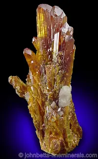 Prismatic Gemmy Orpiment Crystals