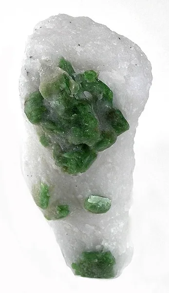 Intergrown Green Pargasite Crystals