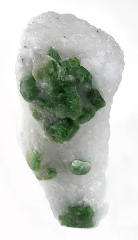 Intergrown Green Pargasite Crystals