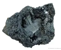 Phosgenite Crystals in Galena Matrix
