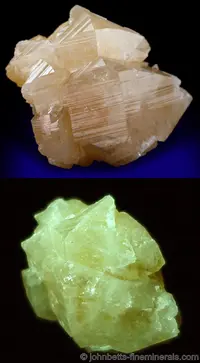 Powellite Exhibiting Fluorescence