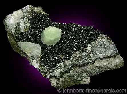 Prehnite with Babingtonite