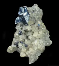 Proustite on Calcite Crystals