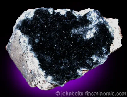Fibrous Velvet romanechite Crystals