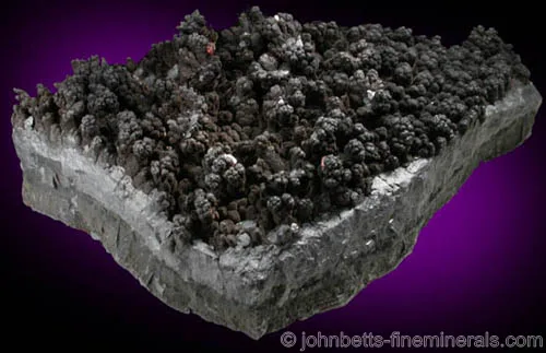 Stalactitic Black Psilomelane Formations