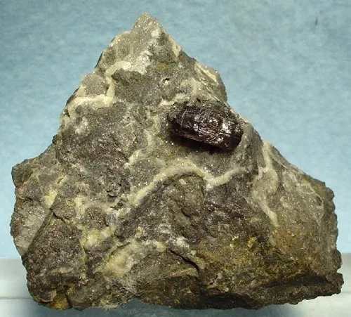 Single Pyrargyrite Crystal on Matrix