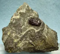 Single Pyrargyrite Crystal on Matrix