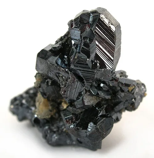 Lustrous, Striated Pyrargyrite Crystal
