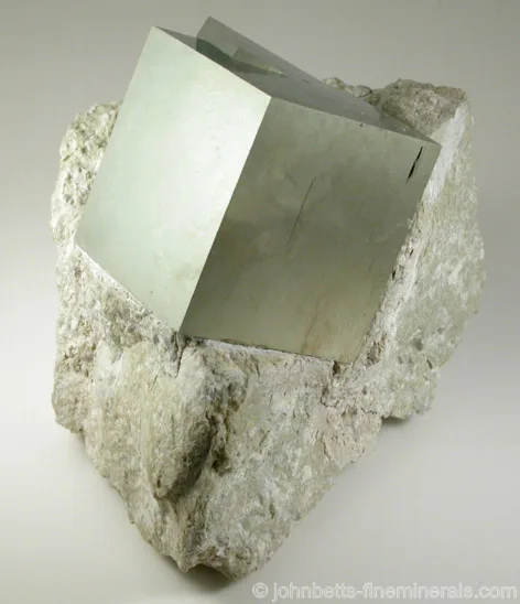 Intergrown Pyrite Cube in Matrix