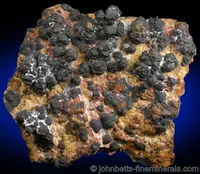 Spherical Pyrolusite on Crusty Matrix