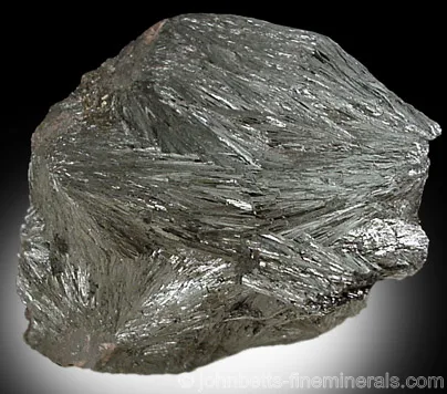 Pyrolusite Crystals in Compact Mass