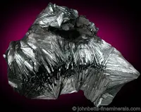 Curving Radiating Pyrolusite Crystals