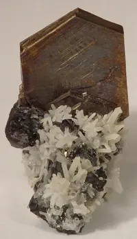 Bladed Pyrrhotite Crystal on Quartz