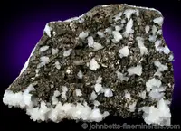 Pyrrhotite on Calcite with Pyrite