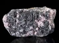 Pyrrhotite Plates on Rhodochrosite