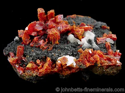 Realgar and Calcite on Matrix
