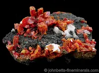 Realgar and Calcite on Matrix