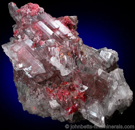 Realgar Inclusions In Selenite