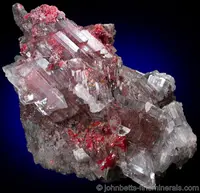Realgar Inclusions In Selenite