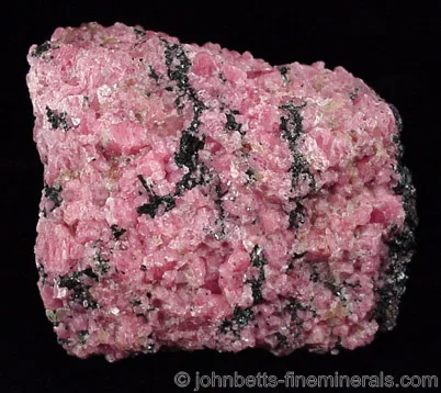Rhodonite w. Franklinite, Willemite