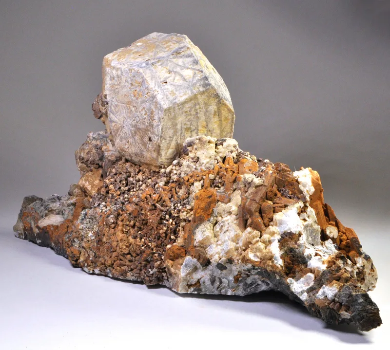 Large Scapolite Crystal with Augite
