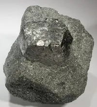 Skutterudite Crystal Atop Drusy Skutterudite