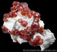 Spessartine on White Quartz Matrix