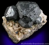 Large Black Sphalerite on Dolomite