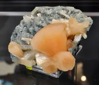 Peach Stellerite Crystal Fan