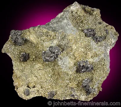 Stephanite Rosettes on Matrix