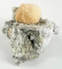 Cream-Colored Strontianite on Matrix