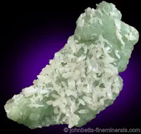 Thomsonite Crystals on Prehnite