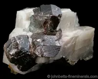 Titanite with Pyrrhotite on Calcite