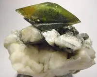 Dipyramidal Titanite on Albite Matrix