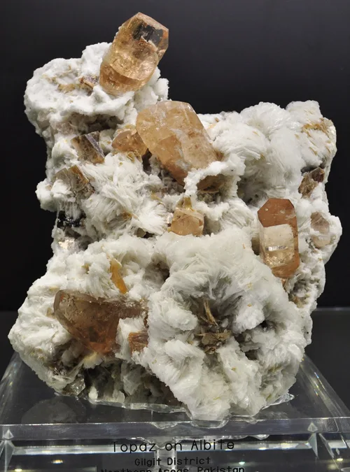 Topaz on Albite