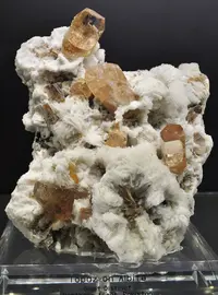 Topaz on Albite