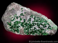 Uvarovite Crystals on Matrix