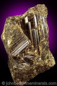 Olive-Brown Striated Vesuvianite