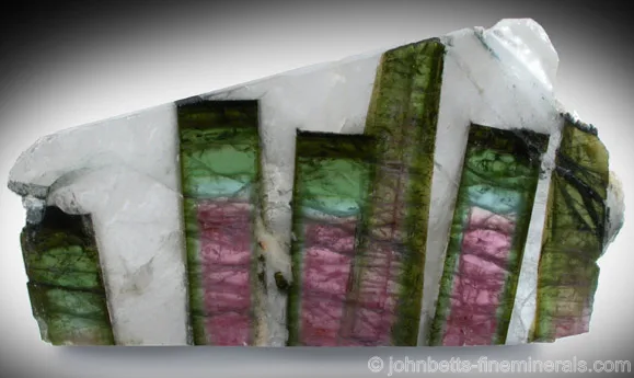 Elbaite Slice in Matrix
